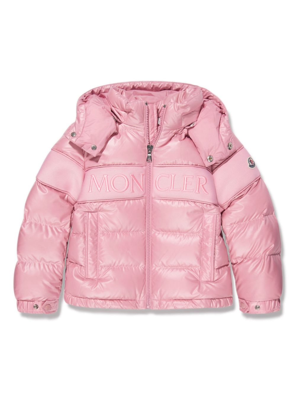 Moncler Enfant logo-embroidered padded jacket - Pink von Moncler Enfant