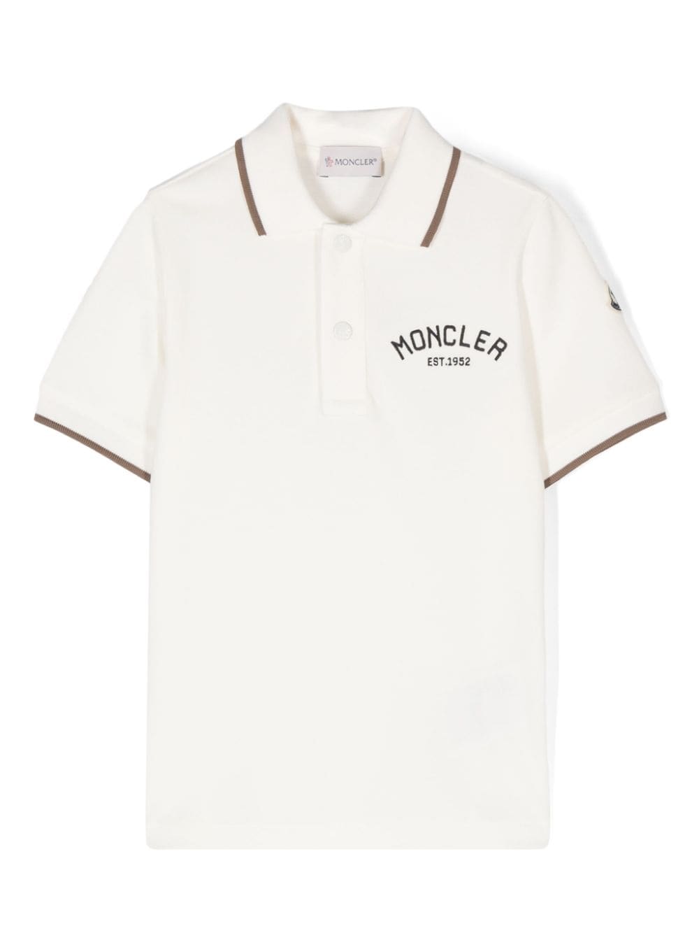 Moncler Enfant logo-embroidered polo shirt - White von Moncler Enfant