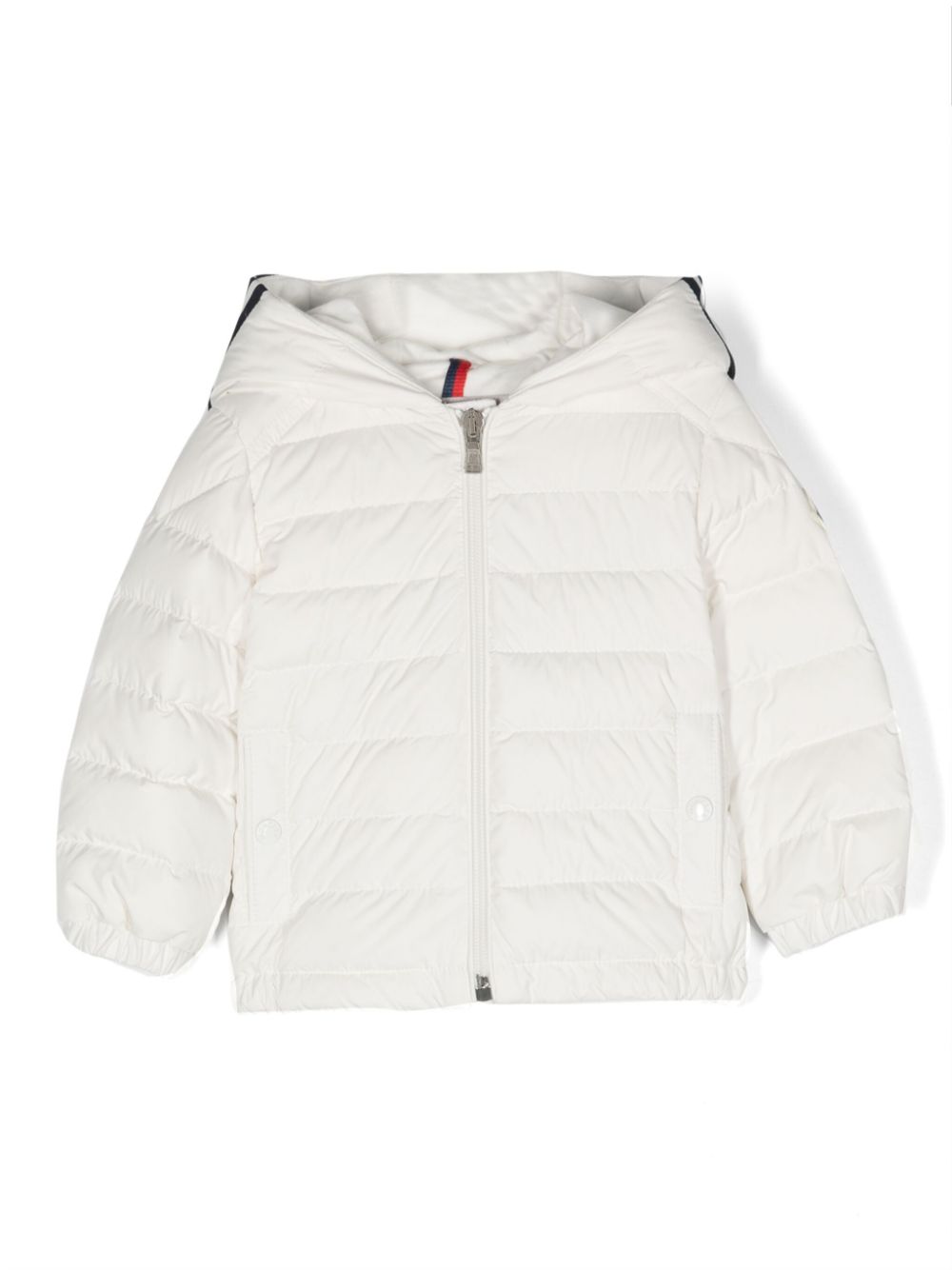 Moncler Enfant logo-lettering padded jacket - White von Moncler Enfant