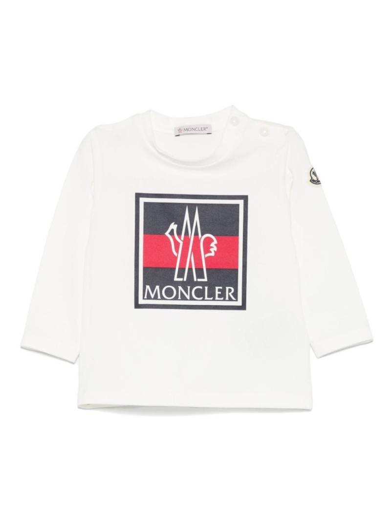 Moncler Enfant logo-motif long-sleeve T-shirt - White von Moncler Enfant