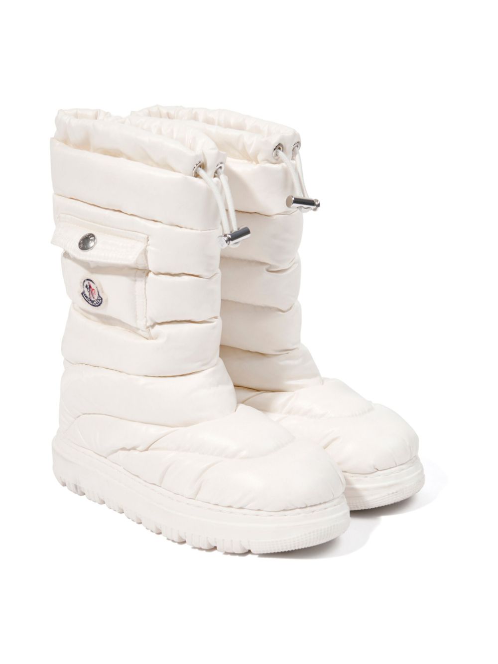 Moncler Enfant logo-patch boots - White von Moncler Enfant