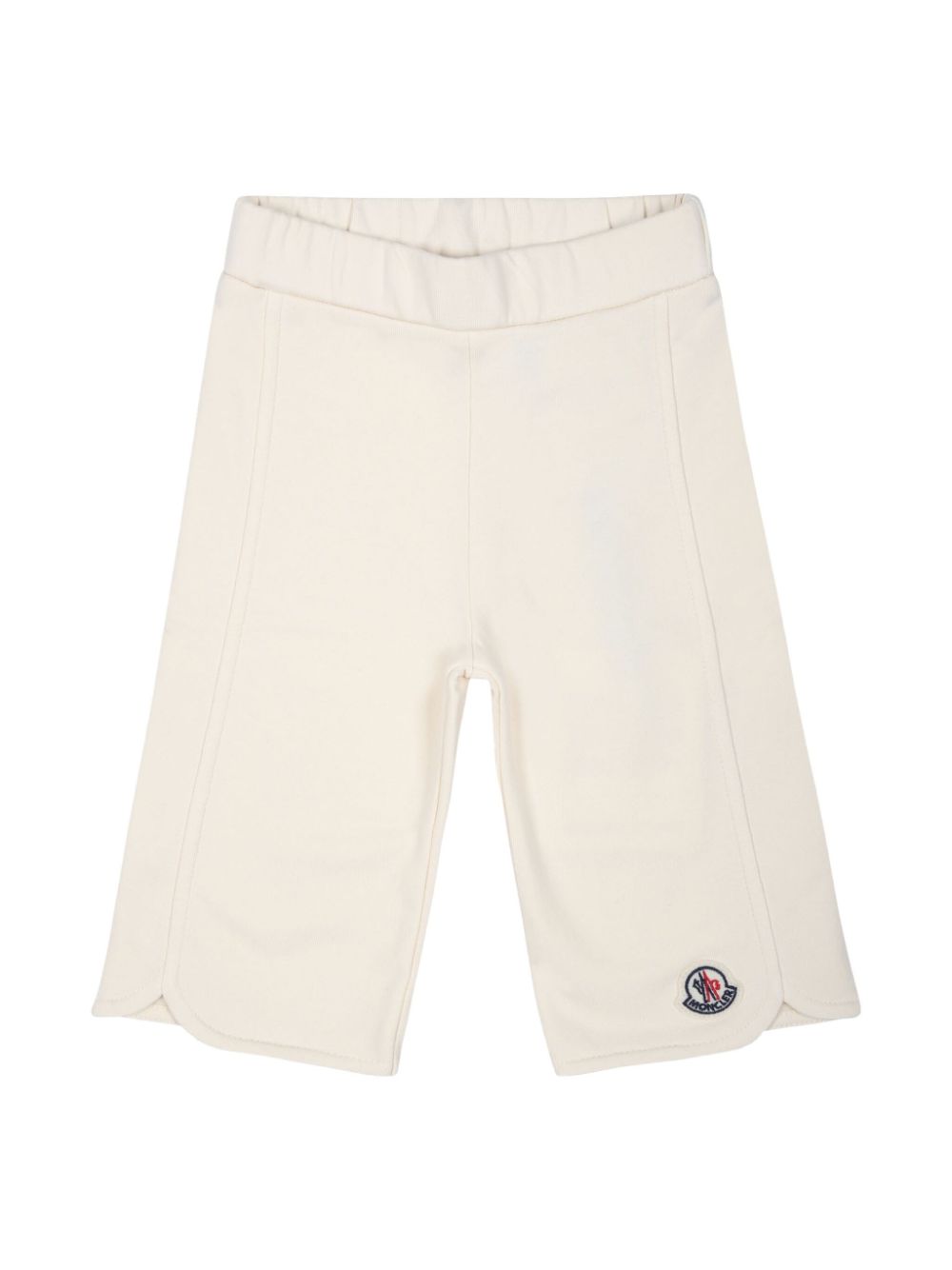 Moncler Enfant logo-patch chinos - White von Moncler Enfant