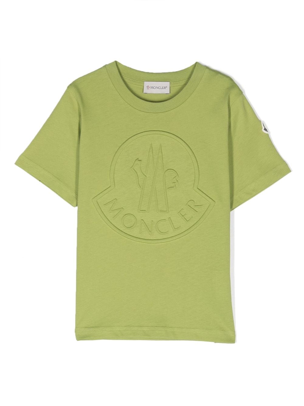 Moncler Enfant logo-patch cotton T-shirt - Green von Moncler Enfant