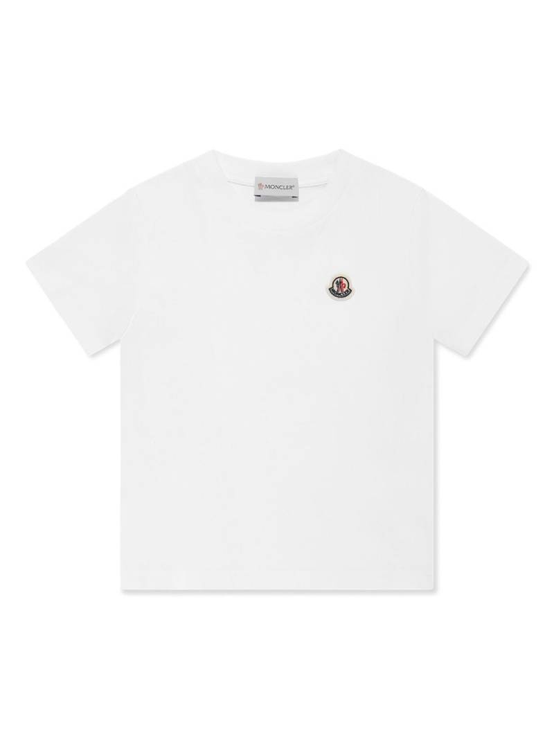 Moncler Enfant logo-patch cotton T-shirt - White von Moncler Enfant