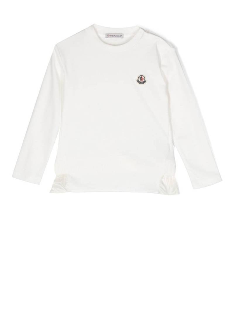 Moncler Enfant logo-patch cotton T-shirt - White von Moncler Enfant