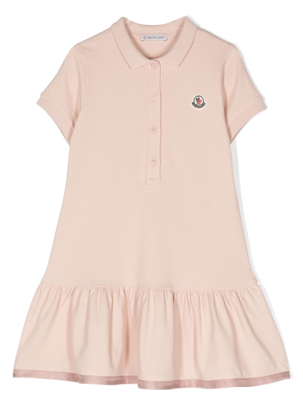 Moncler Enfant logo-patch cotton dress - Pink von Moncler Enfant