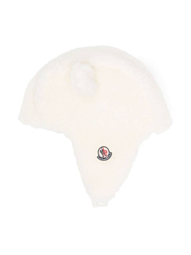 Moncler Enfant logo-patch cotton hat - White von Moncler Enfant