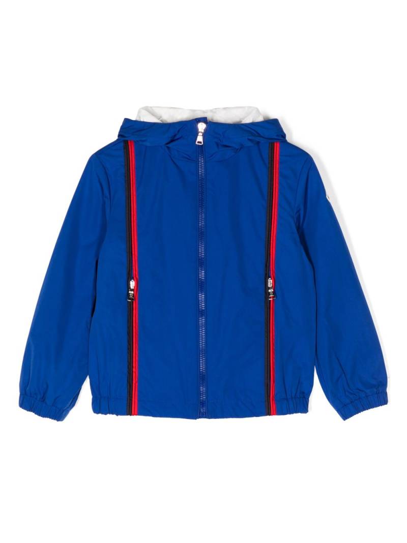 Moncler Enfant logo-patch cotton hooded jacket - Blue von Moncler Enfant