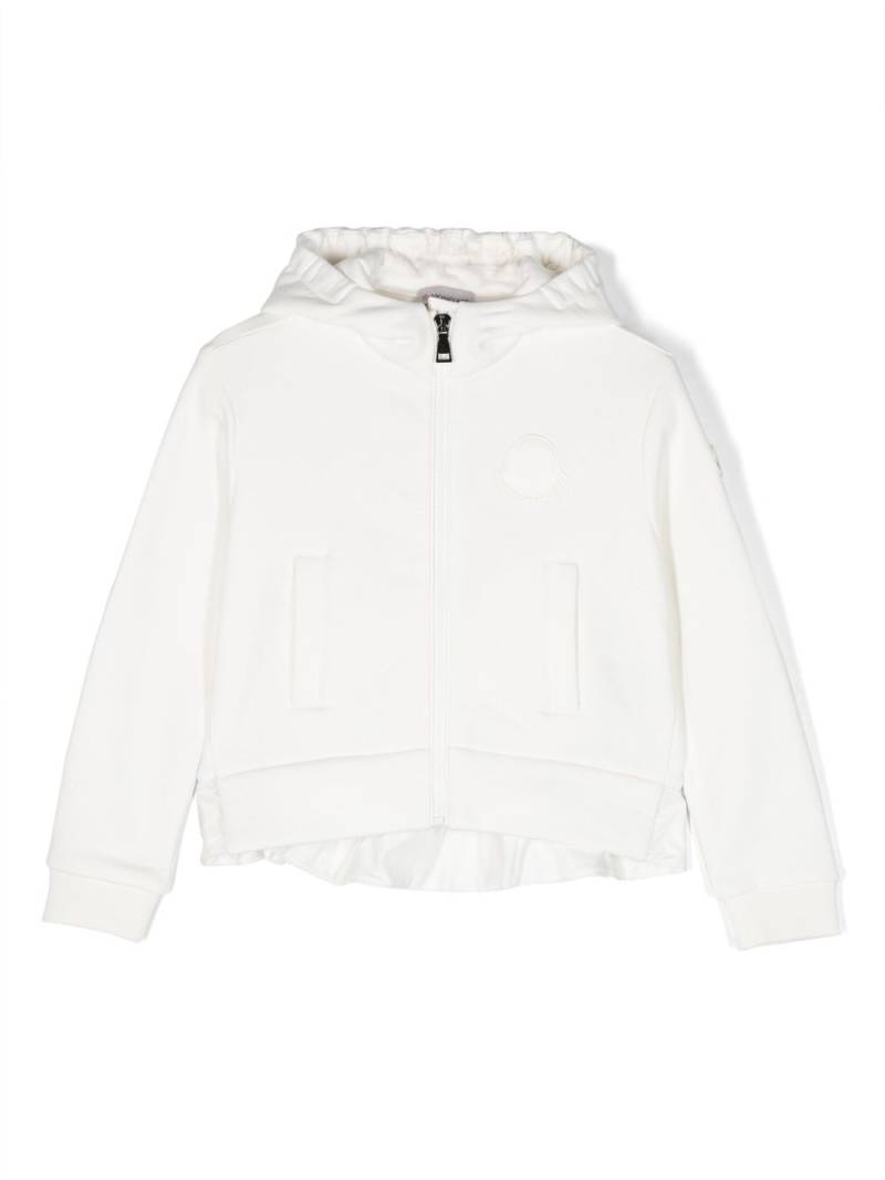 Moncler Enfant logo-patch cotton hooded jacket - Neutrals von Moncler Enfant