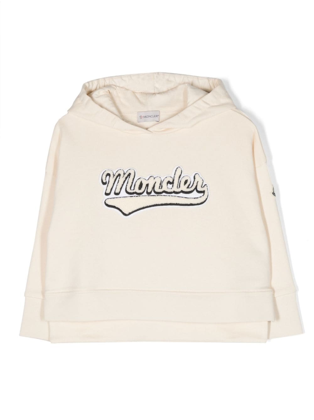 Moncler Enfant logo-patch cotton hoodie - Neutrals von Moncler Enfant