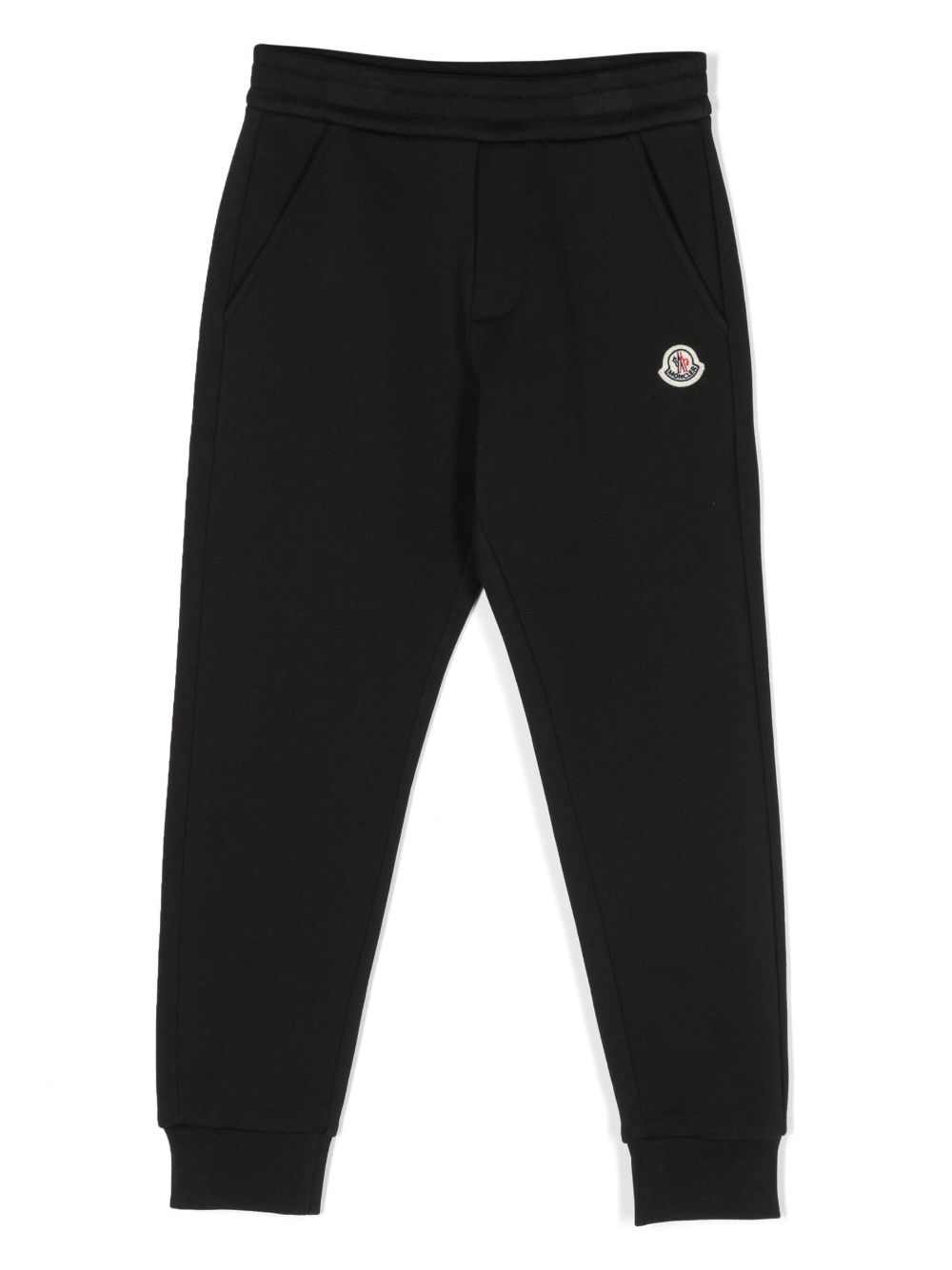 Moncler Enfant logo-patch cotton track pants - Black von Moncler Enfant