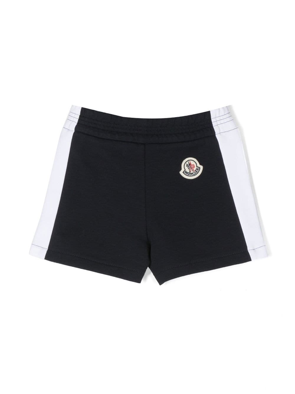 Moncler Enfant logo-patch cotton track shorts - Blue von Moncler Enfant