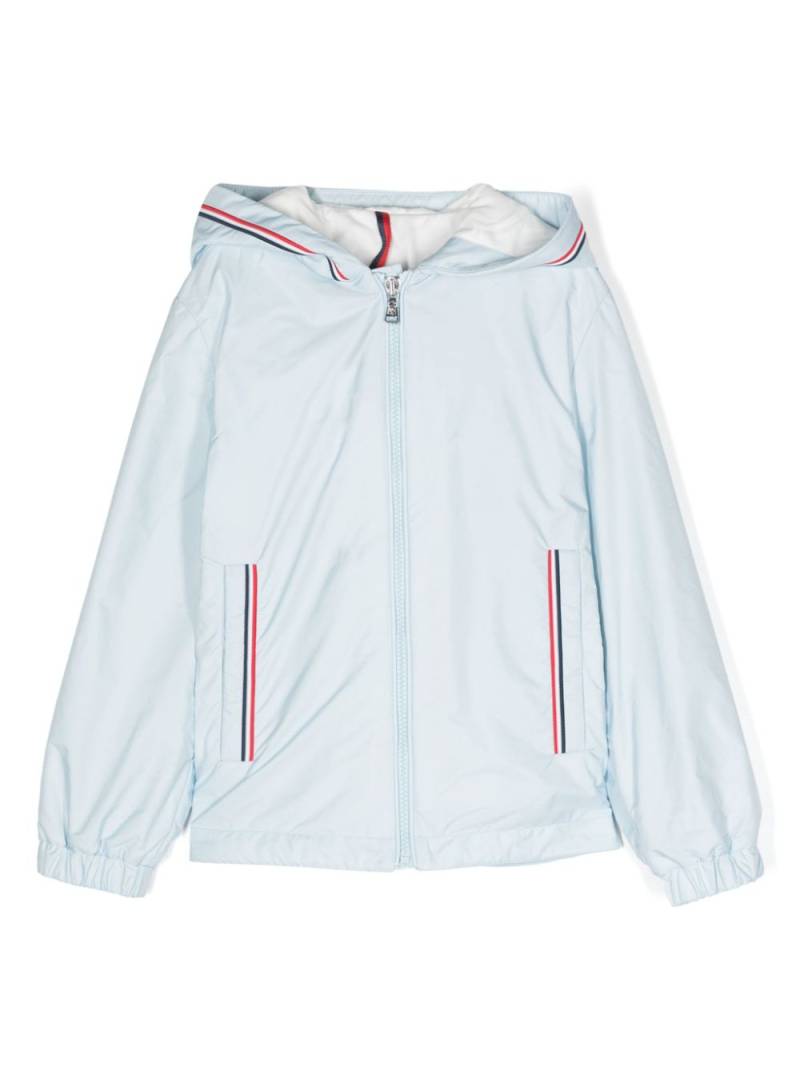 Moncler Enfant logo-patch hooded jacket - Blue von Moncler Enfant