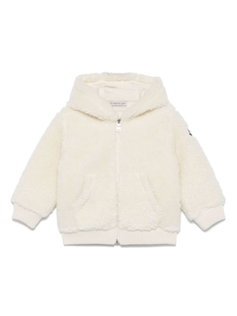 Moncler Enfant logo-patch jacket - Neutrals von Moncler Enfant