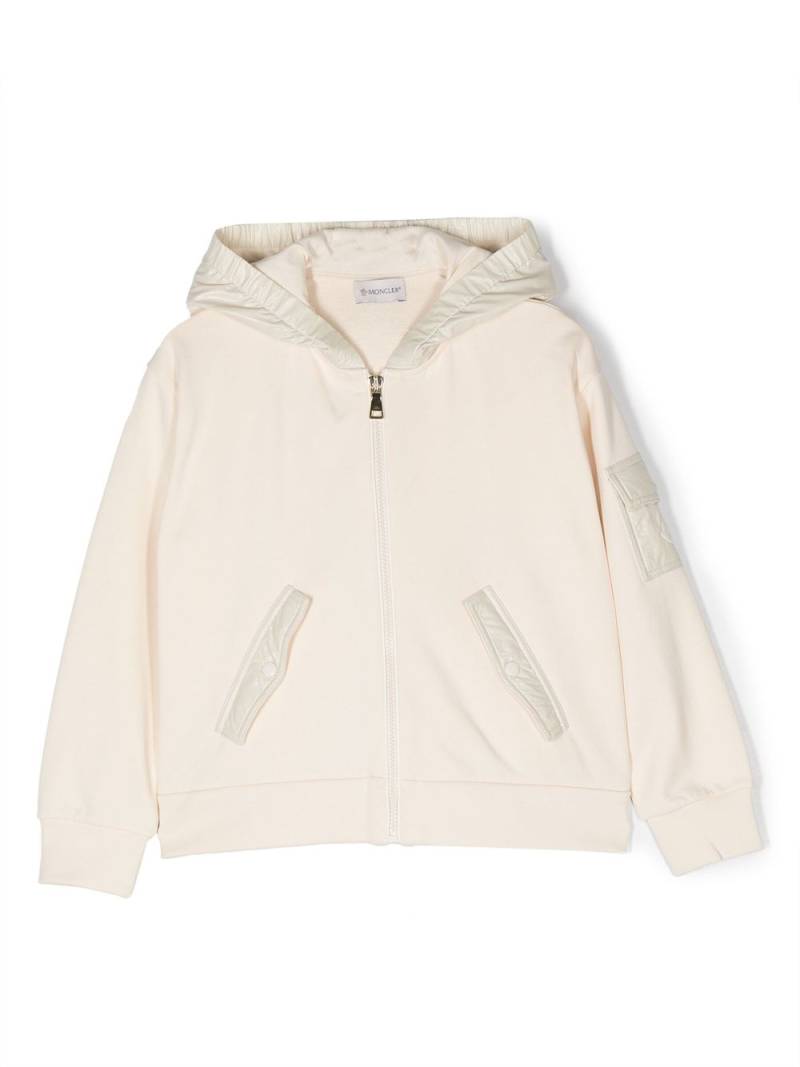 Moncler Enfant logo-patch jacket - Neutrals von Moncler Enfant