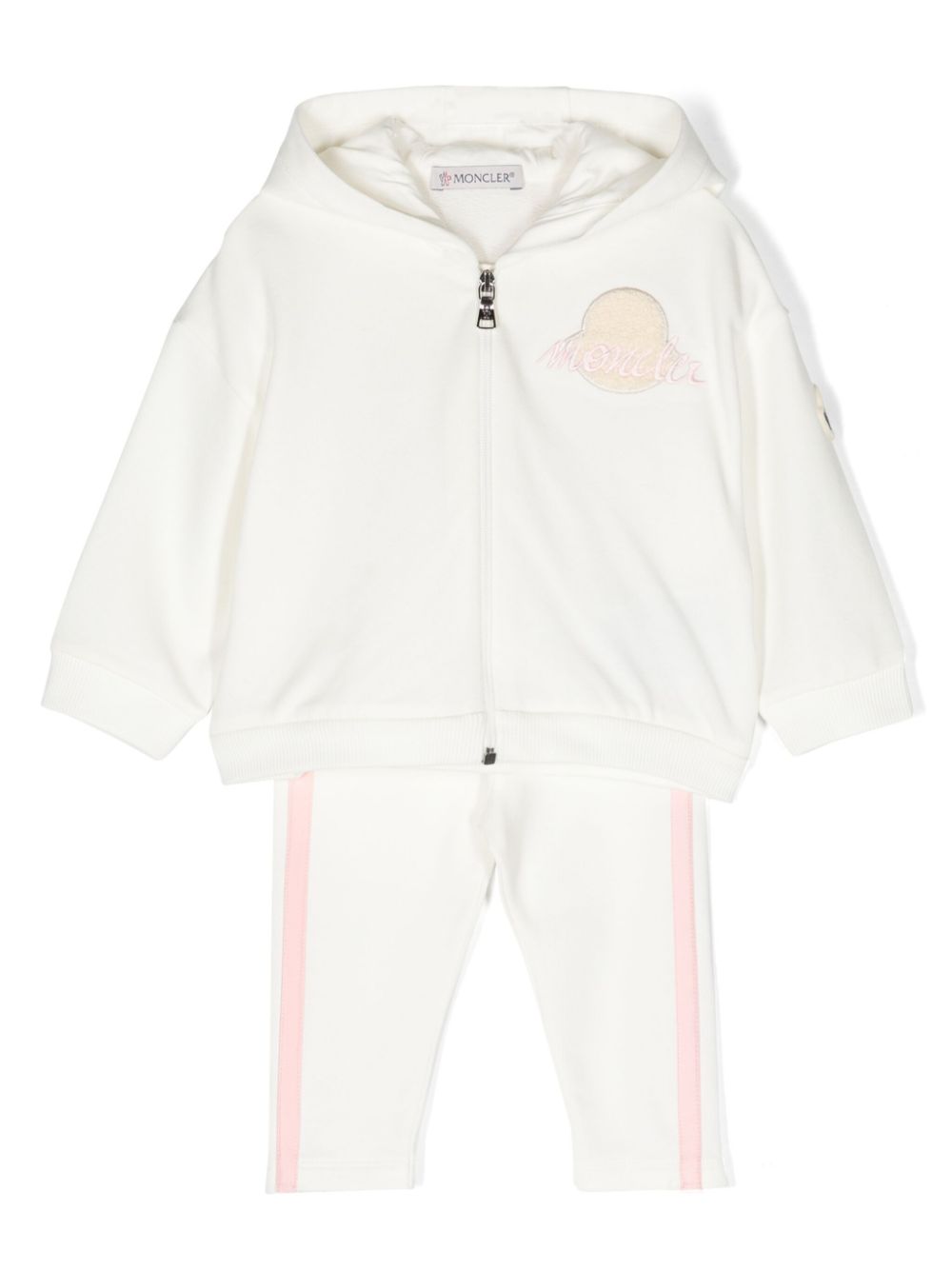 Moncler Enfant logo-patch jersey tracksuit - White von Moncler Enfant