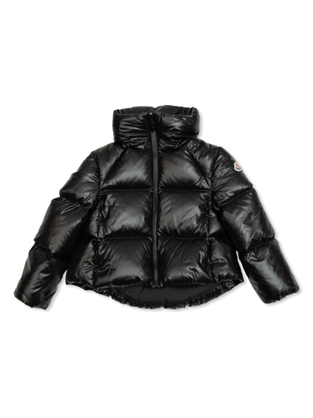 Moncler Enfant logo-patch padded jacket - Black von Moncler Enfant