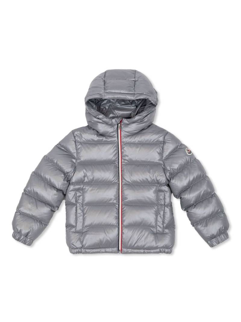 Moncler Enfant logo-patch padded jacket - Grey von Moncler Enfant