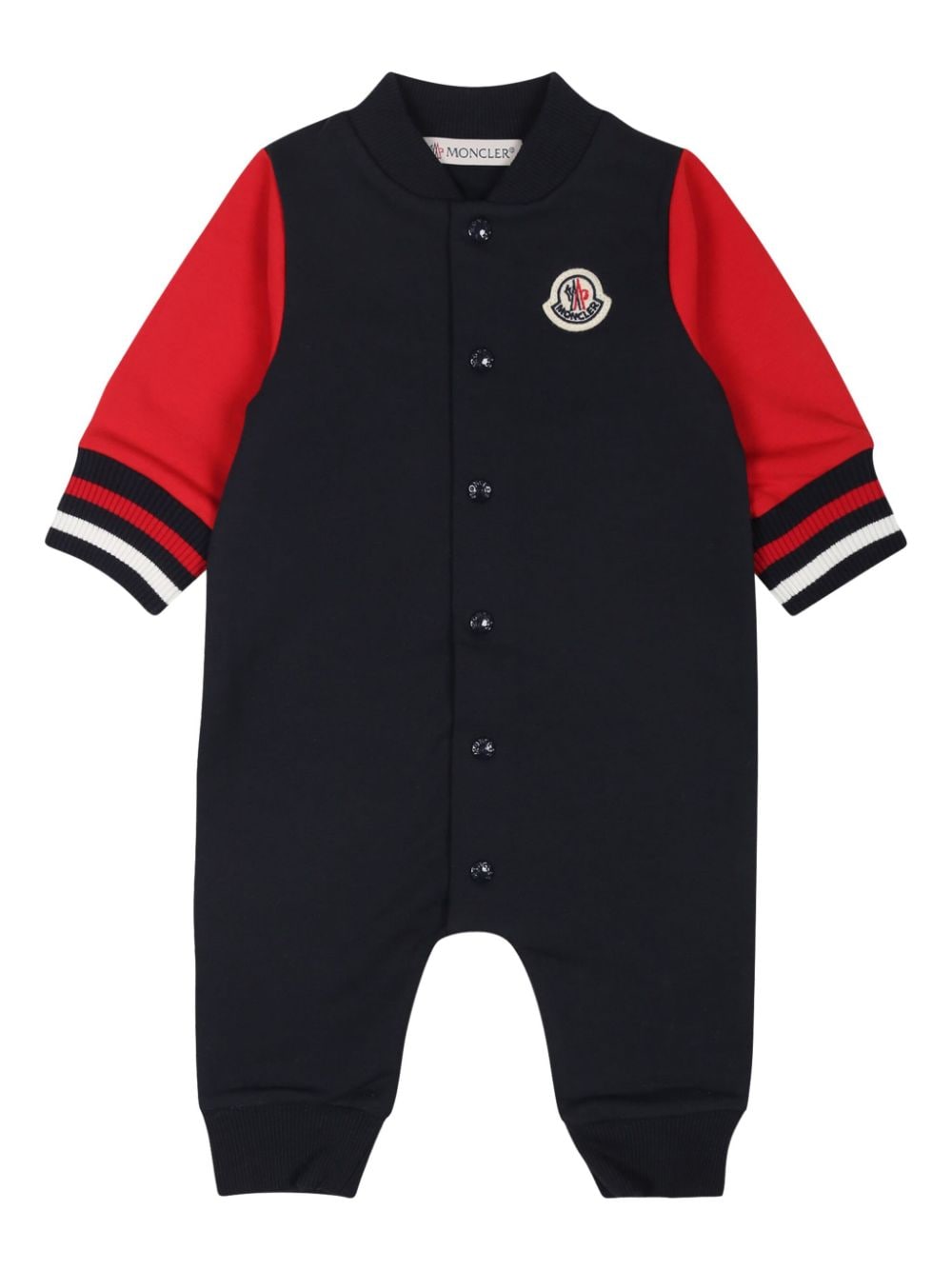 Moncler Enfant logo-patch pajamas - Blue von Moncler Enfant