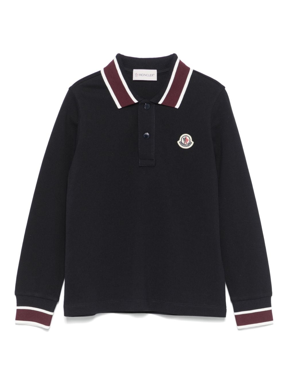 Moncler Enfant logo-patch polo shirt - Blue von Moncler Enfant