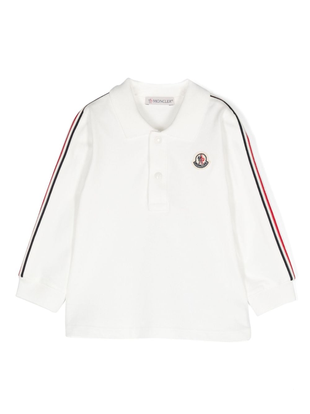 Moncler Enfant logo-patch polo shirt - White von Moncler Enfant