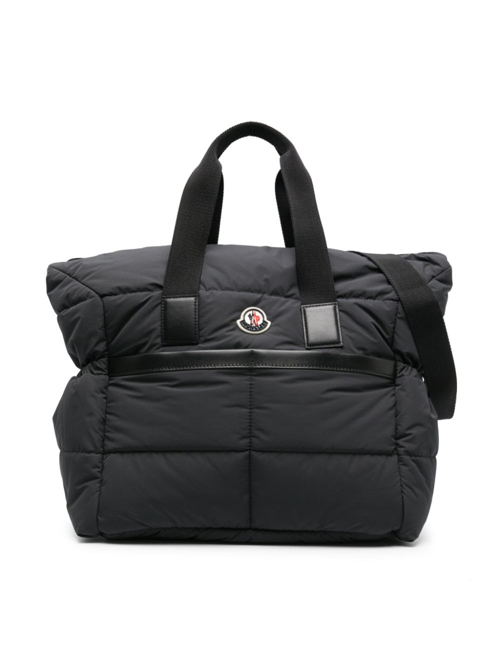 Moncler Enfant logo-patch quilted changing bag - Black von Moncler Enfant