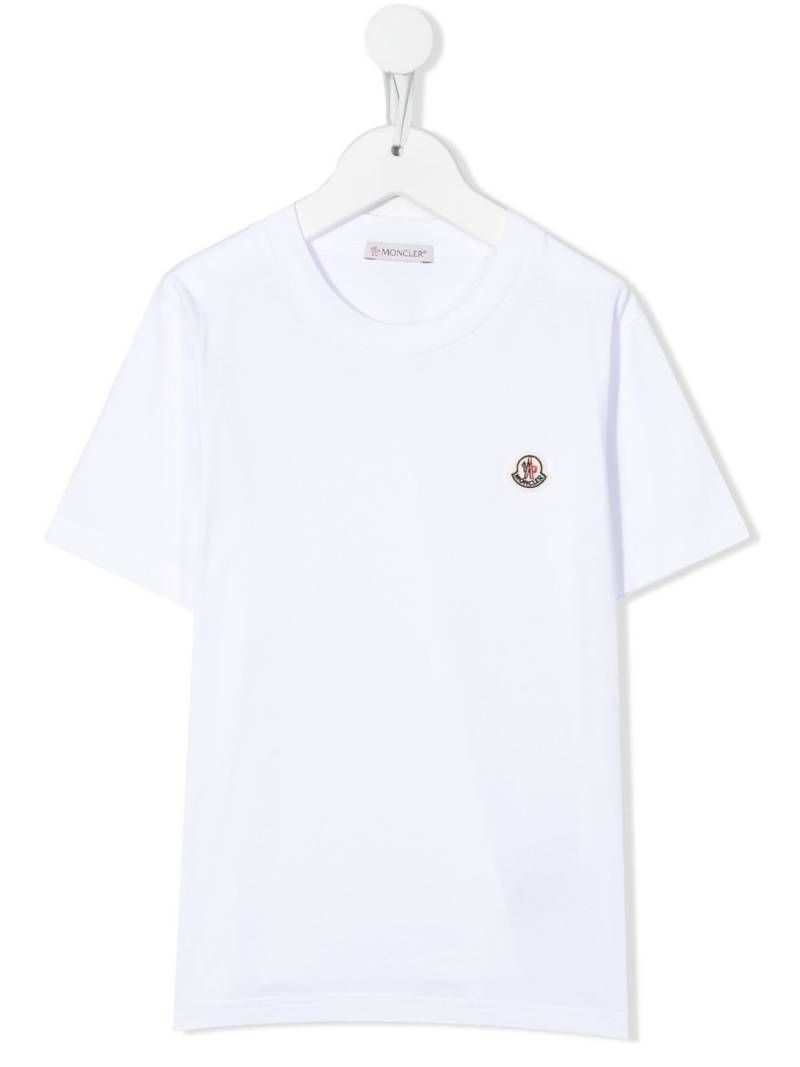 Moncler Enfant logo-patch short-sleeve T-shirt - White von Moncler Enfant