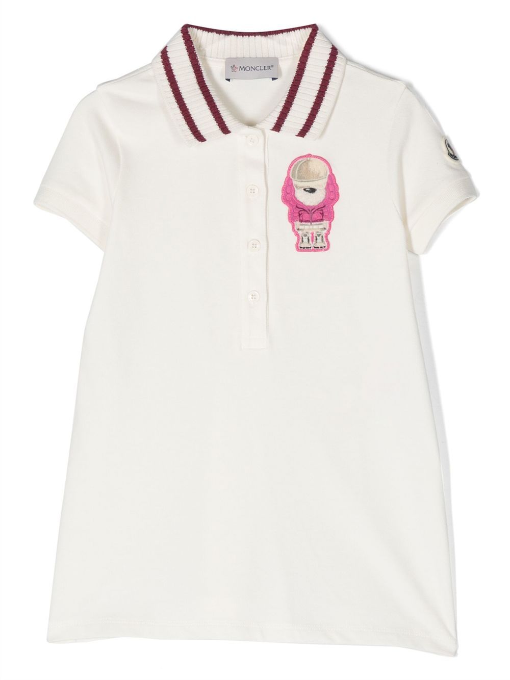 Moncler Enfant logo-patch short-sleeve dress - White von Moncler Enfant