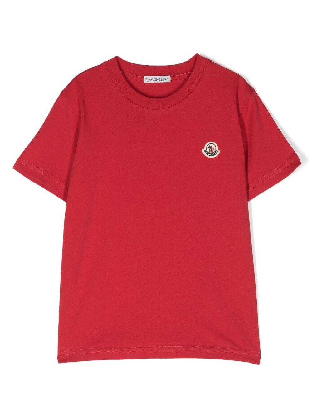 Moncler Enfant logo patch short-sleeve T-shirt - Red von Moncler Enfant