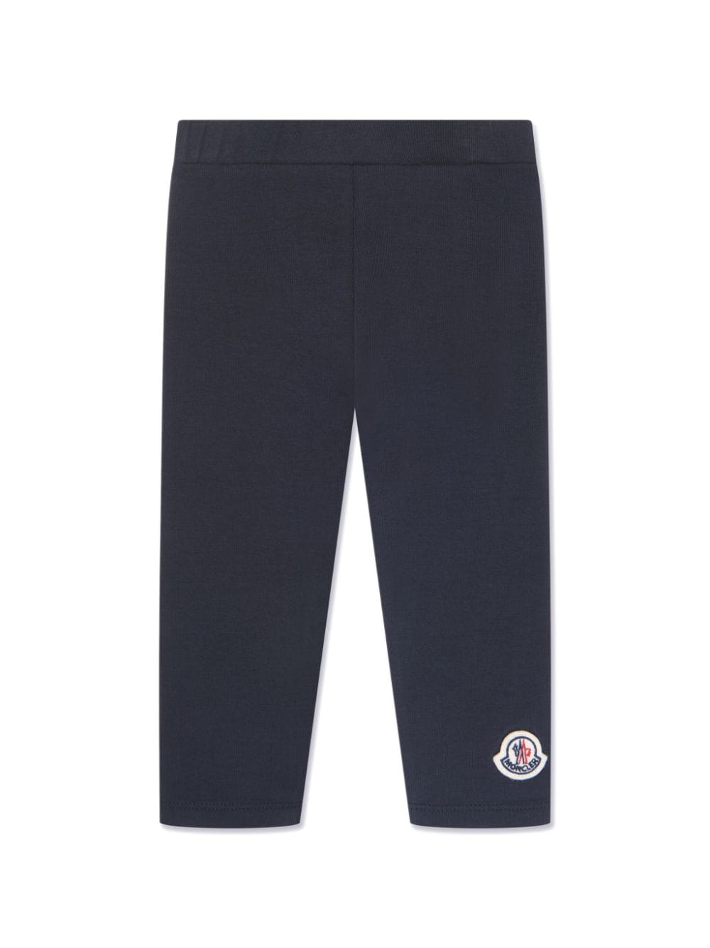 Moncler Enfant logo-patch stretch-cotton leggings - Blue von Moncler Enfant