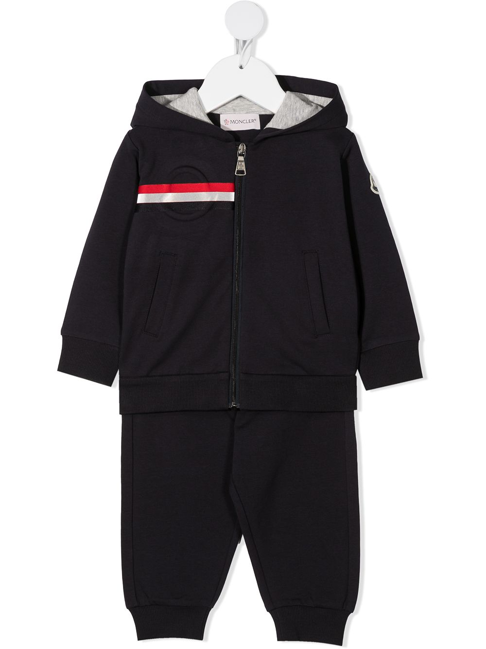 Moncler Enfant logo-patch track suit - Blue von Moncler Enfant