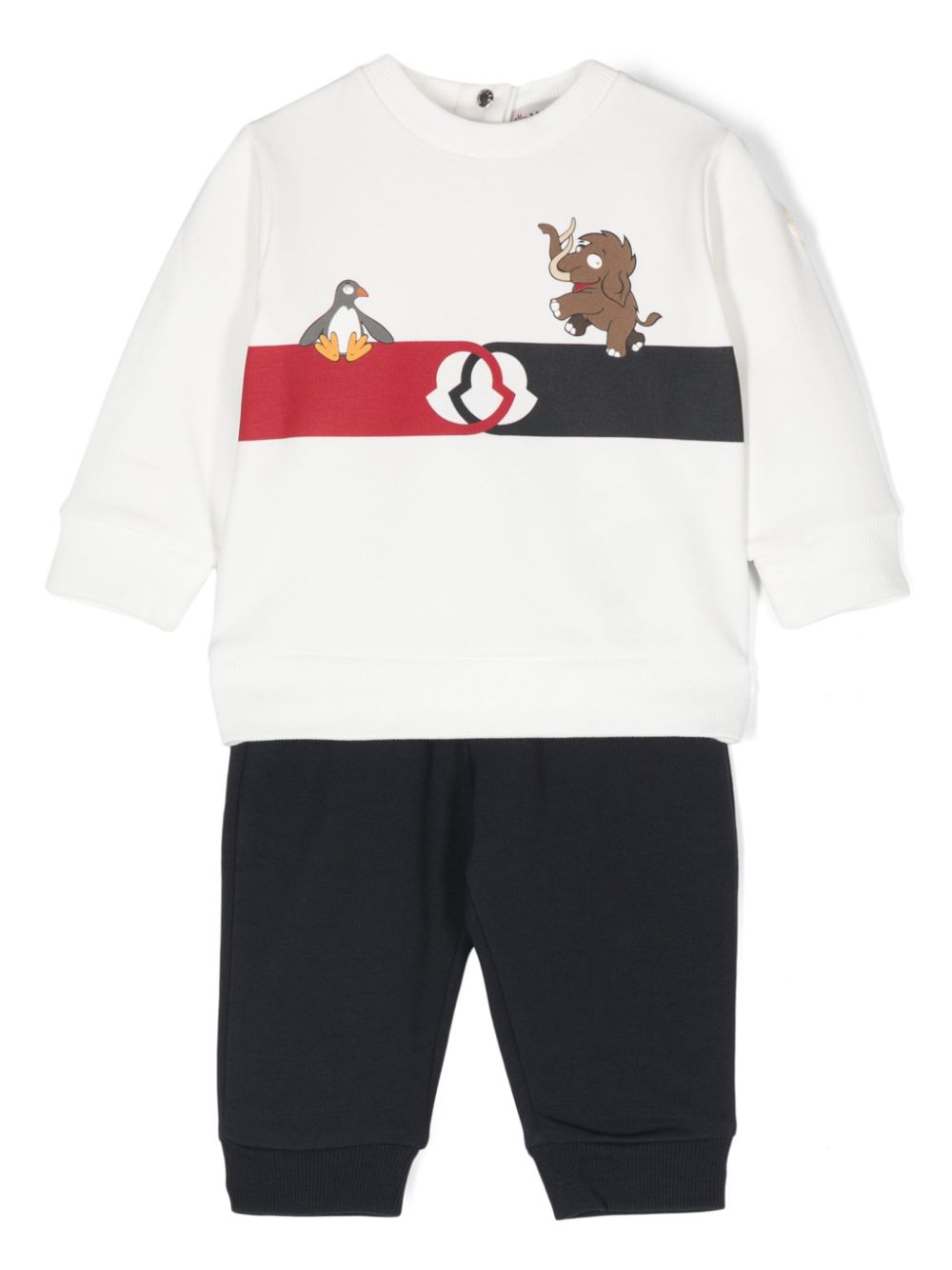 Moncler Enfant logo-patch track suit - White von Moncler Enfant