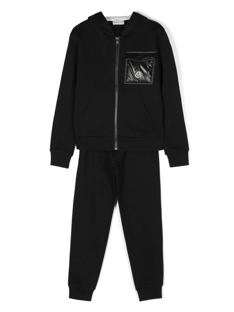 Moncler Enfant logo-patch tracksuit - Black von Moncler Enfant