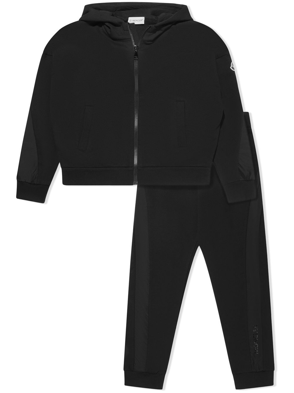 Moncler Enfant logo-patch tracksuit set - Black von Moncler Enfant