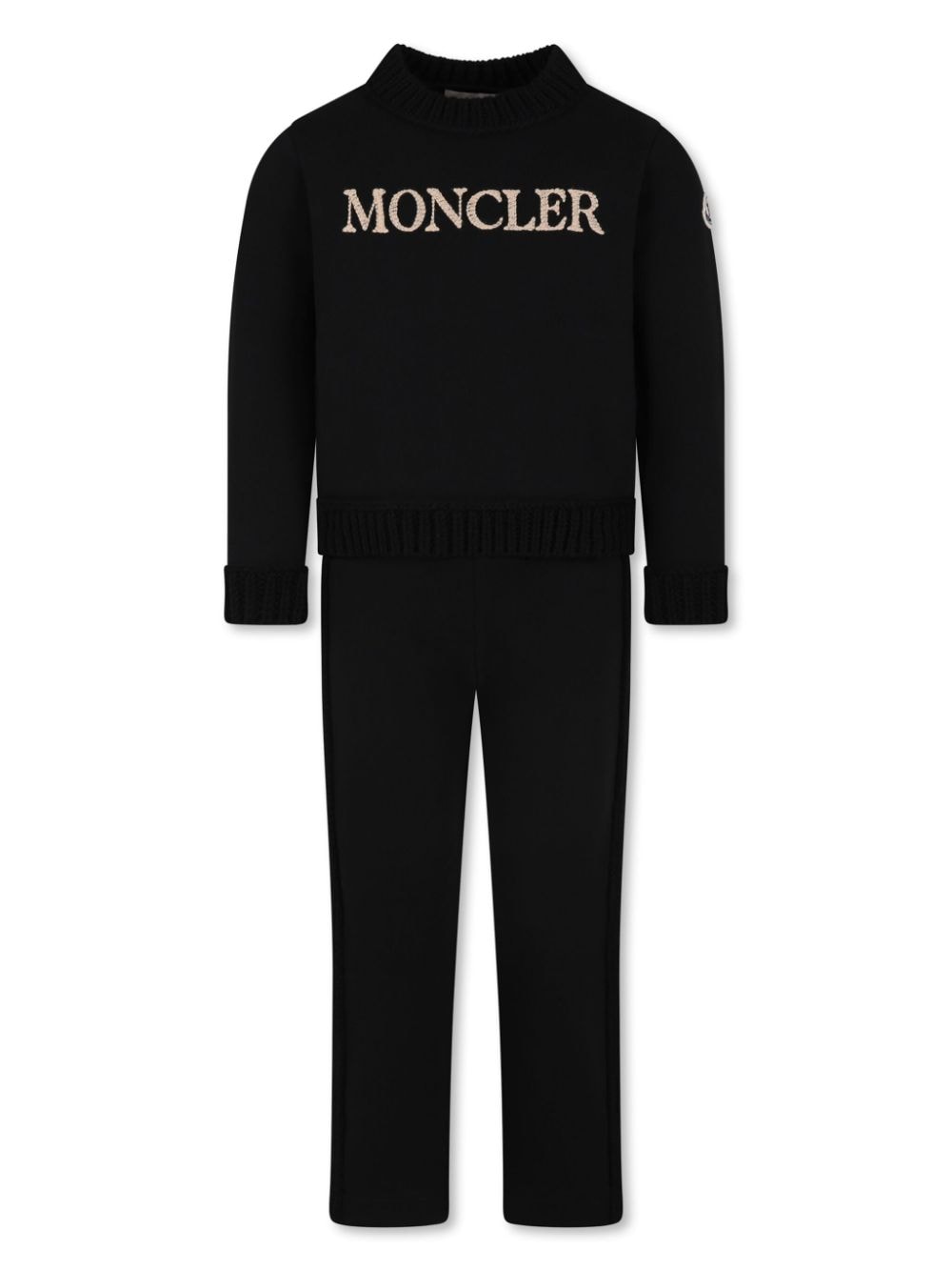 Moncler Enfant logo patch two-piece tracksuit set - Black von Moncler Enfant