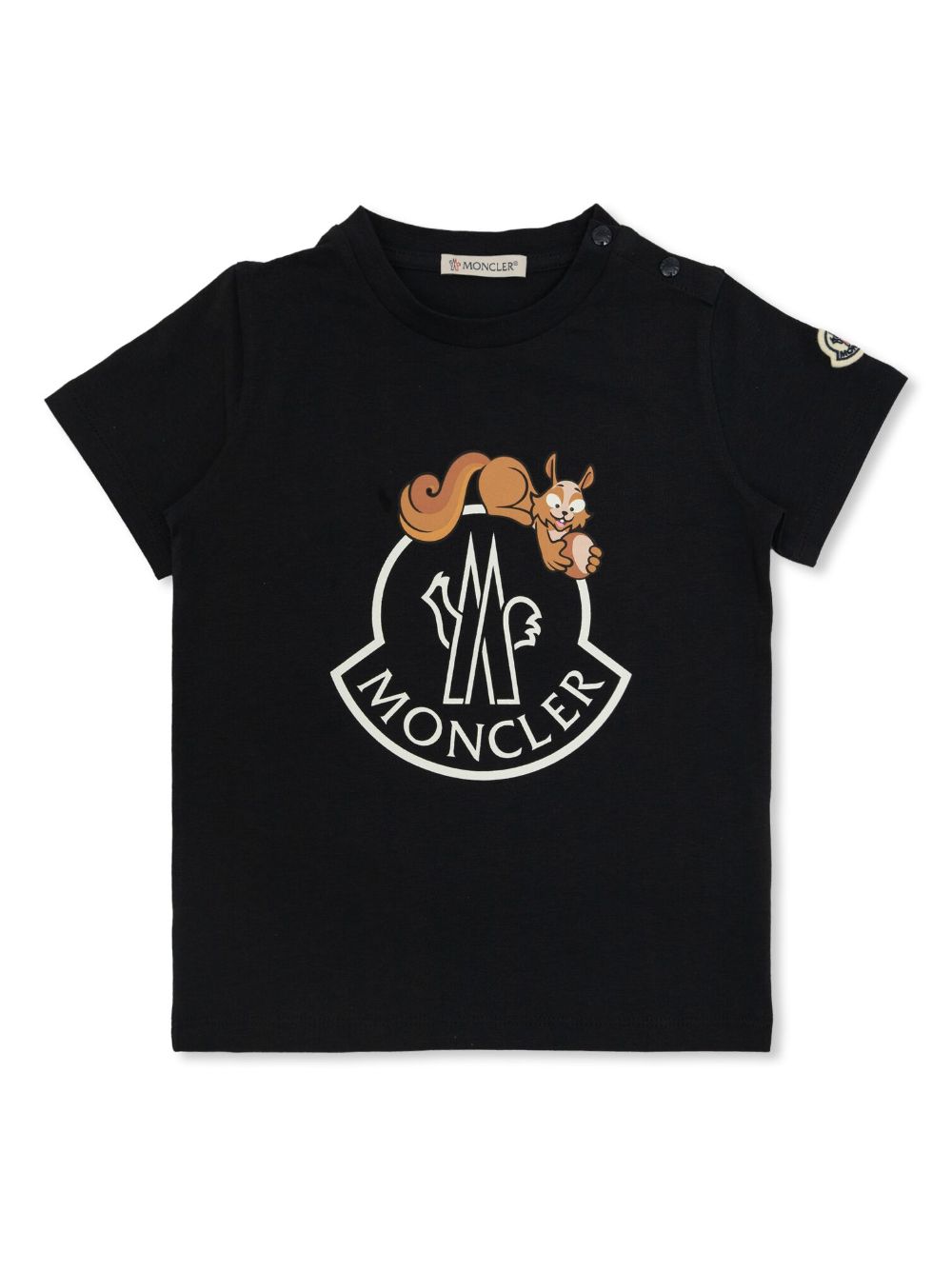 Moncler Enfant logo-print T-shirt - Black von Moncler Enfant