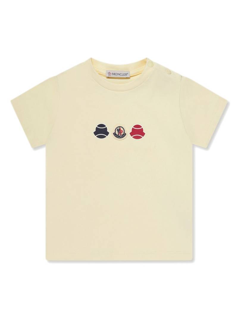 Moncler Enfant logo-print T-shirt - Yellow von Moncler Enfant