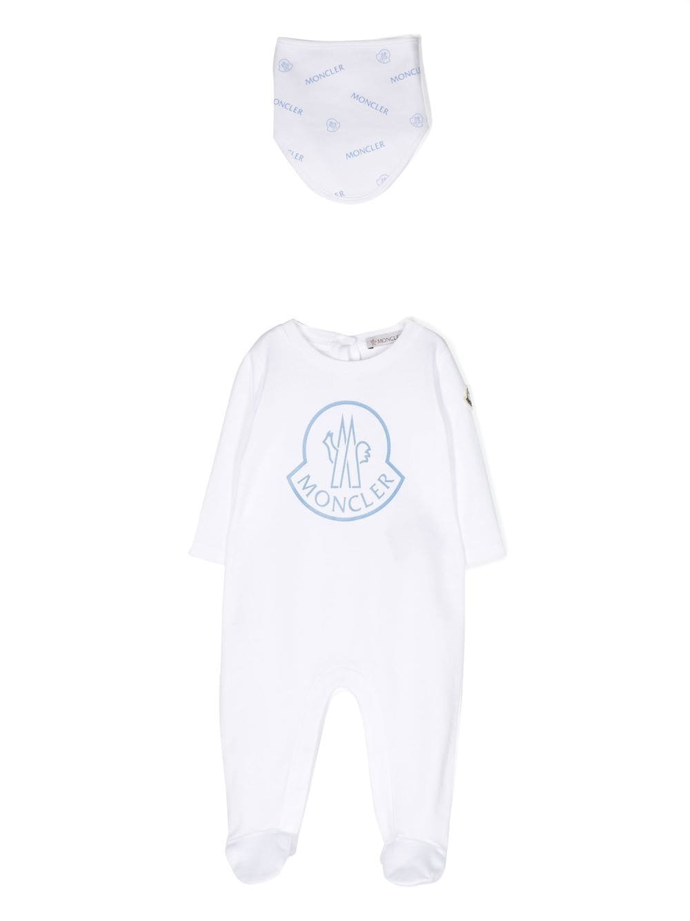 Moncler Enfant logo-print babygrow set - White von Moncler Enfant