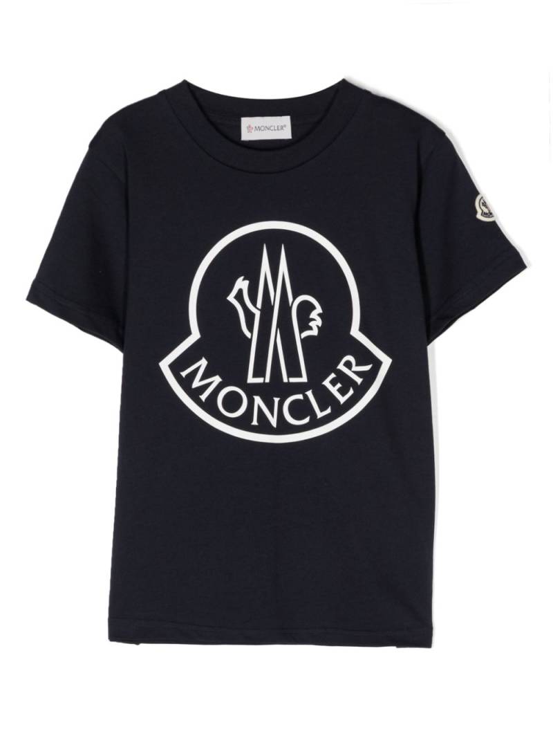 Moncler Enfant logo-print cotton T-shirt - Blue von Moncler Enfant