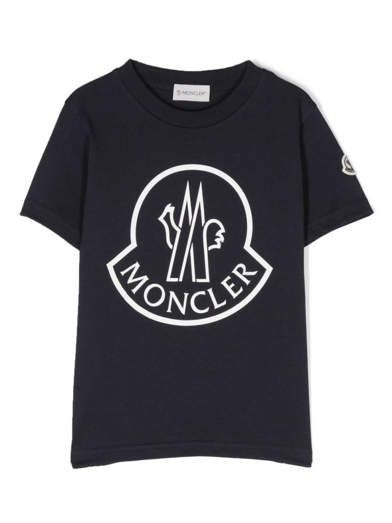 Moncler Enfant logo-print cotton T-shirt - Blue von Moncler Enfant