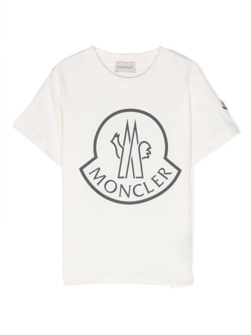 Moncler Enfant logo-print cotton T-shirt - Neutrals von Moncler Enfant