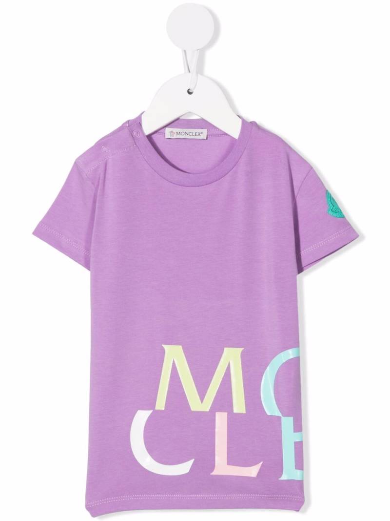 Moncler Enfant logo-print cotton T-shirt - Purple von Moncler Enfant