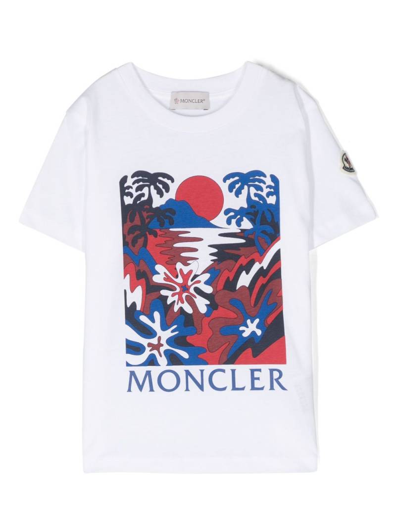 Moncler Enfant logo-print cotton T-shirt - White von Moncler Enfant