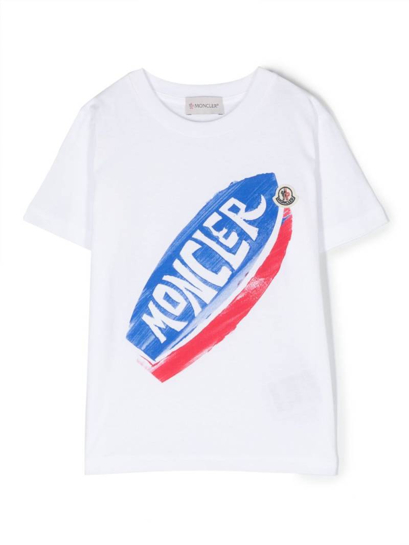 Moncler Enfant logo-print cotton T-shirt - White von Moncler Enfant