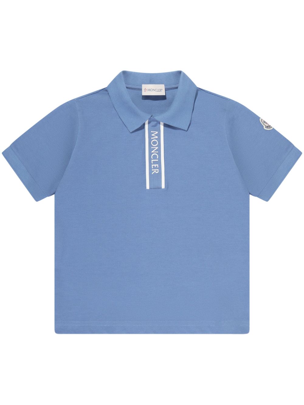 Moncler Enfant logo-print cotton polo shirt - Blue von Moncler Enfant