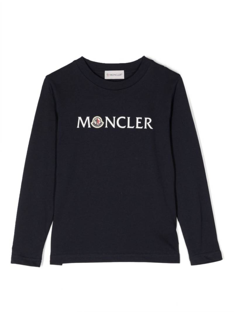 Moncler Enfant logo-print cotton sweatshirt - Blue von Moncler Enfant