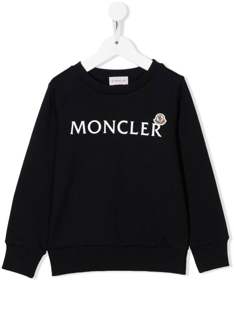 Moncler Enfant logo-print cotton sweatshirt - Blue von Moncler Enfant