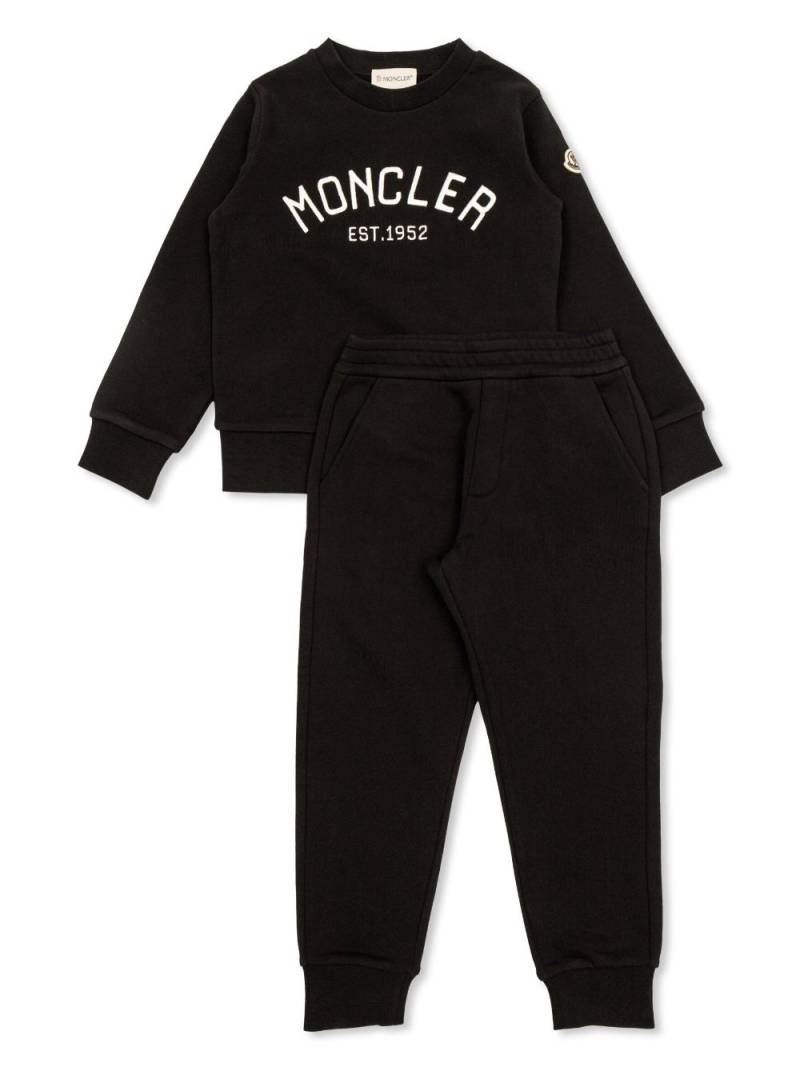 Moncler Enfant logo-print cotton tracksuit set - Black von Moncler Enfant