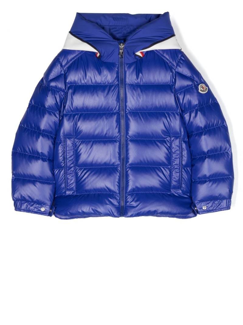 Moncler Enfant logo-print hooded jacket - Blue von Moncler Enfant