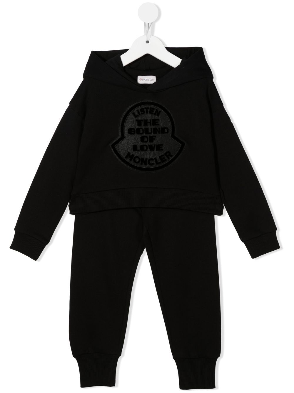 Moncler Enfant logo-print hooded tracksuit set - Black von Moncler Enfant